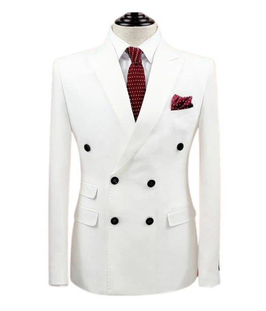 White Double-Breasted Suit