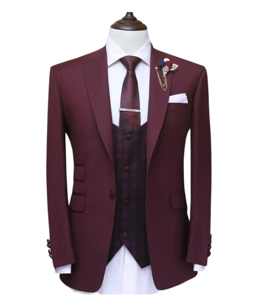 Wine Red Classic Suit